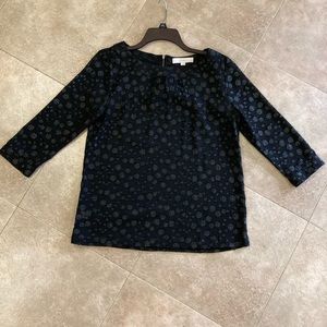 Dressy black blouse. Holidays. Career. Formal.